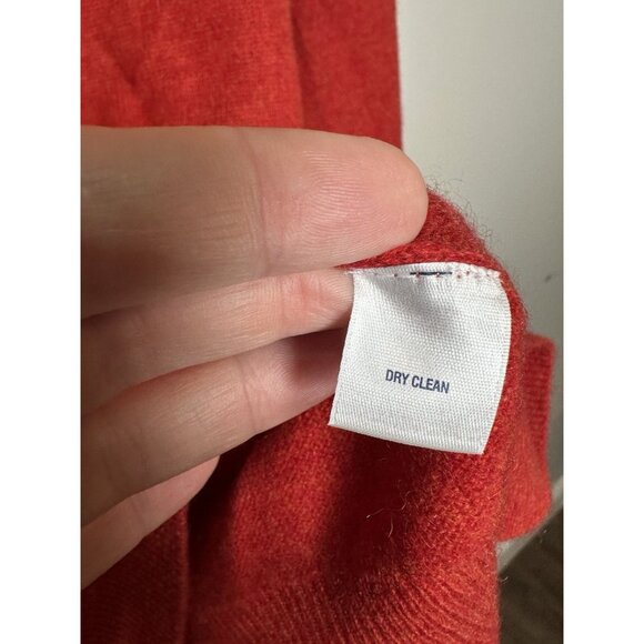 Club Room 2-Ply Cashmere Quarter Zip Sweater Pullover Orange Knit Mens XL - Picture 5 of 7